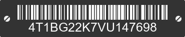 1997 TOYOTA Camry 4T1BG22K7VU147698 VIN decoded