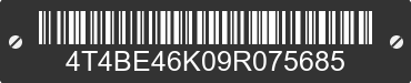 2009 TOYOTA Camry 4T4BE46K09R075685 VIN decoded