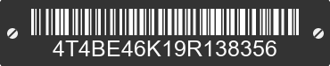 2009 TOYOTA Camry 4T4BE46K19R138356 VIN decoded