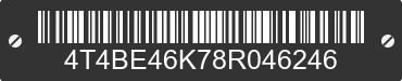 2008 TOYOTA Camry 4T4BE46K78R046246 VIN decoded
