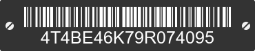 2009 TOYOTA Camry 4T4BE46K79R074095 VIN decoded
