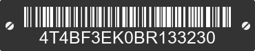 2011 TOYOTA Camry 4T4BF3EK0BR133230 VIN decoded