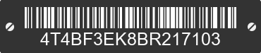 2011 TOYOTA Camry 4T4BF3EK8BR217103 VIN decoded
