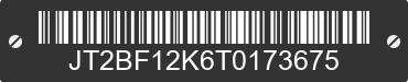 1996 TOYOTA Camry JT2BF12K6T0173675 VIN decoded