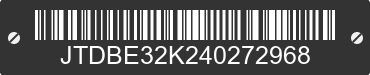 2004 TOYOTA Camry JTDBE32K240272968 VIN decoded