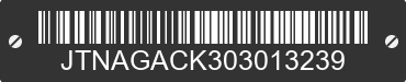 0 TOYOTA Camry JTNAGACK303013239 VIN decoded