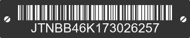 2007 TOYOTA Camry JTNBB46K173026257 VIN decoded