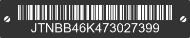 2007 TOYOTA Camry JTNBB46K473027399 VIN decoded
