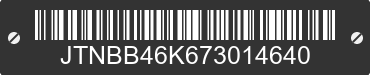 2007 TOYOTA Camry JTNBB46K673014640 VIN decoded
