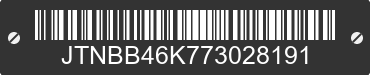 2007 TOYOTA Camry JTNBB46K773028191 VIN decoded