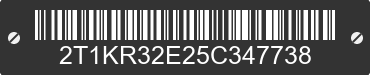 2005 TOYOTA Corolla Matrix 2T1KR32E25C347738 VIN decoded