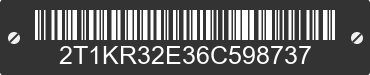 2006 TOYOTA Corolla Matrix 2T1KR32E36C598737 VIN decoded