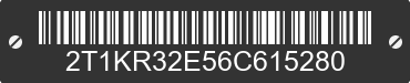 2006 TOYOTA Corolla Matrix 2T1KR32E56C615280 VIN decoded