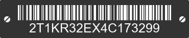 2004 TOYOTA Corolla Matrix 2T1KR32EX4C173299 VIN decoded