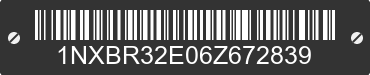 2006 TOYOTA Corolla 1NXBR32E06Z672839 VIN decoded