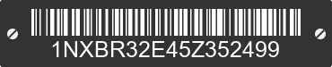 2005 TOYOTA Corolla 1NXBR32E45Z352499 VIN decoded