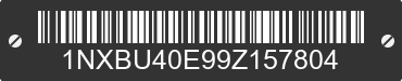 2009 TOYOTA Corolla 1NXBU40E99Z157804 VIN decoded