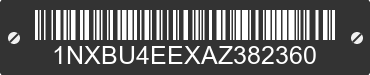 2010 TOYOTA Corolla 1NXBU4EEXAZ382360 VIN decoded