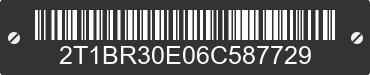 2006 TOYOTA Corolla 2T1BR30E06C587729 VIN decoded