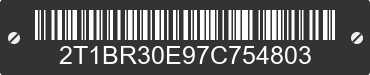 2007 TOYOTA Corolla 2T1BR30E97C754803 VIN decoded