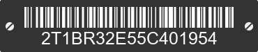2005 TOYOTA Corolla 2T1BR32E55C401954 VIN decoded