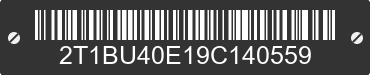 2009 TOYOTA Corolla 2T1BU40E19C140559 VIN decoded