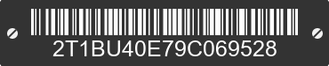 2009 TOYOTA Corolla 2T1BU40E79C069528 VIN decoded
