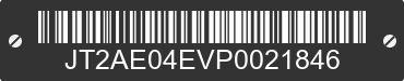 1993 TOYOTA Corolla JT2AE04EVP0021846 VIN decoded