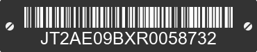 1994 TOYOTA Corolla JT2AE09BXR0058732 VIN decoded