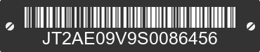 1995 TOYOTA Corolla JT2AE09V9S0086456 VIN decoded