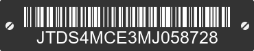 2021 TOYOTA Corolla JTDS4MCE3MJ058728 VIN decoded