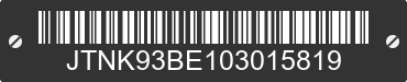 0 TOYOTA Corolla JTNK93BE103015819 VIN decoded
