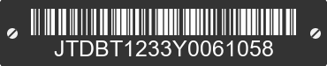 2000 TOYOTA Echo JTDBT1233Y0061058 VIN decoded