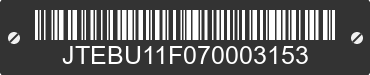 2007 TOYOTA FJ Cruiser JTEBU11F070003153 VIN decoded