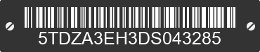 2013 TOYOTA Highlander 5TDZA3EH3DS043285 VIN decoded