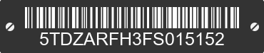 2015 TOYOTA Highlander 5TDZARFH3FS015152 VIN decoded
