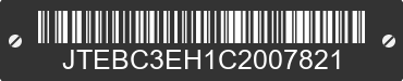 2012 TOYOTA Highlander JTEBC3EH1C2007821 VIN decoded