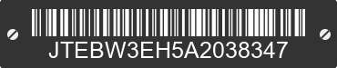 2010 TOYOTA Highlander JTEBW3EH5A2038347 VIN decoded