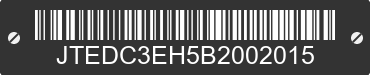 2011 TOYOTA Highlander JTEDC3EH5B2002015 VIN decoded