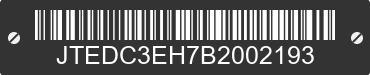 2011 TOYOTA Highlander JTEDC3EH7B2002193 VIN decoded
