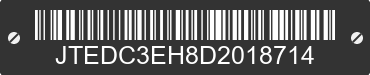2013 TOYOTA Highlander JTEDC3EH8D2018714 VIN decoded