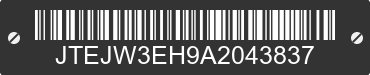 2010 TOYOTA Highlander JTEJW3EH9A2043837 VIN decoded