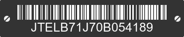 0 TOYOTA Land Cruiser JTELB71J70B054189 VIN decoded
