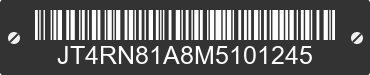 1991 TOYOTA Pick-Up JT4RN81A8M5101245 VIN decoded