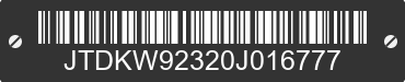 0 TOYOTA Prius C JTDKW92320J016777 VIN decoded