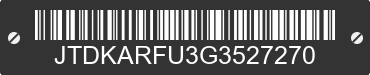 2016 TOYOTA Prius JTDKARFU3G3527270 VIN decoded