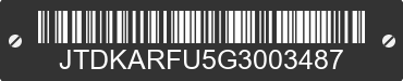 2016 TOYOTA PRIUS JTDKARFU5G3003487 VIN decoded