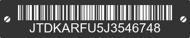 2018 TOYOTA Prius JTDKARFU5J3546748 VIN decoded