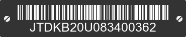 2008 TOYOTA PRIUS JTDKB20U083400362 VIN decoded