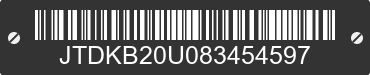 2008 TOYOTA Prius JTDKB20U083454597 VIN decoded